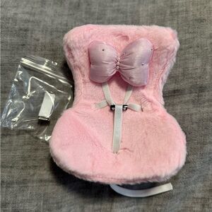 Pink Plush Labubu car seat